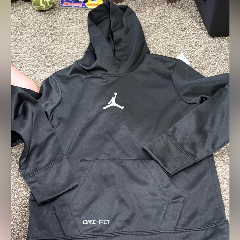 🍉Jordan Black Hoodie with Red Logo